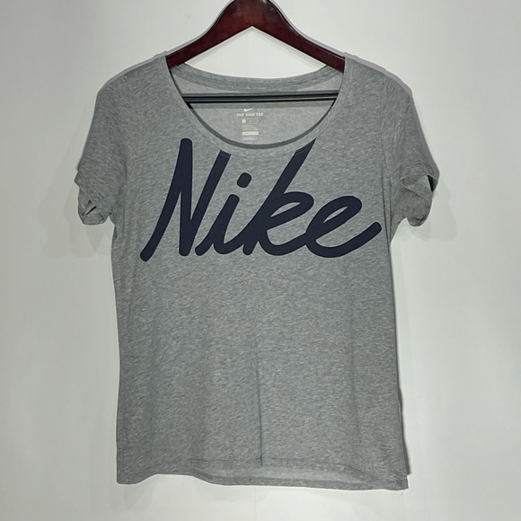 The Nike Tee Athletic Cut Dri-Fit short sleeve round neck ‘Nike’ logo t-shirt - Picture 2 of 9